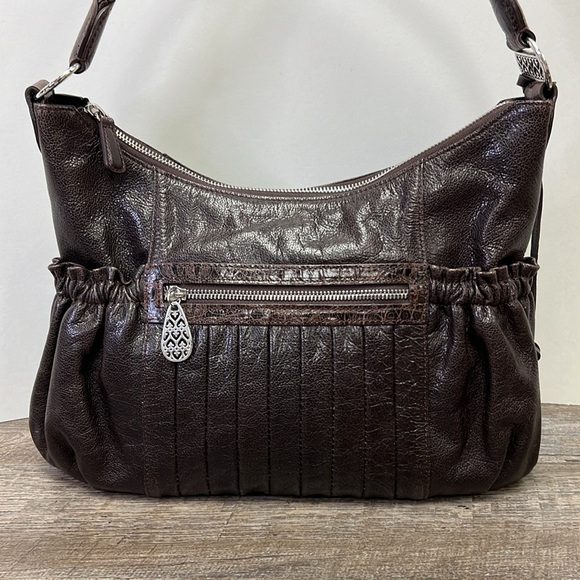 Brighton E242038 Vintage Brown Leather Shoulder Bag & Storage Bag - Picture 2 of 16